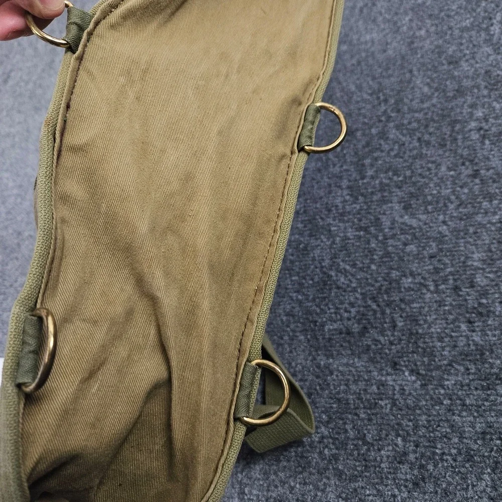 Vintage 50s Globe Trotter Camping Equipment Backpack Khaki Canvas Americana Work